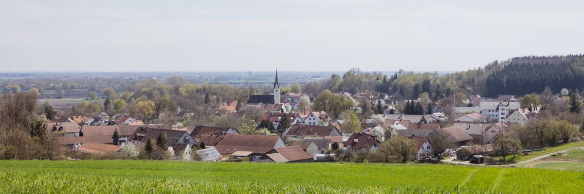 Ansicht von Massenhausen von Norden aus gesehen
