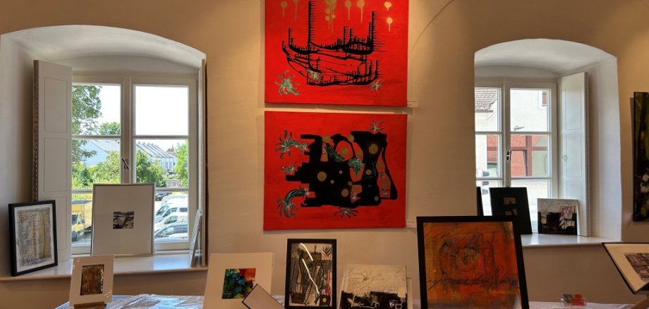 Gemälde bei Kunstausstellung