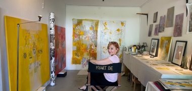 Maja Jiranek im Atelier