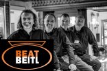 Vier Musiker und Logo Beat Beitl