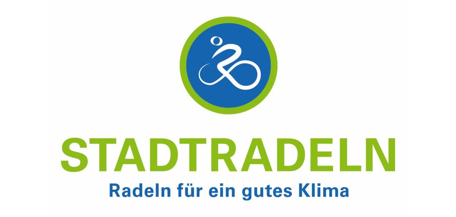 Grün-blaues Logo vom STADTRADELN