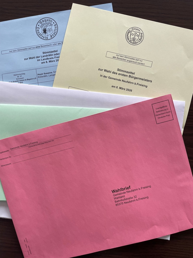 Wahlunterlagen Kommunalwahl am 8. März