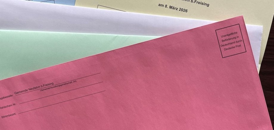 Wahlunterlagen Kommunalwahl am 8. März