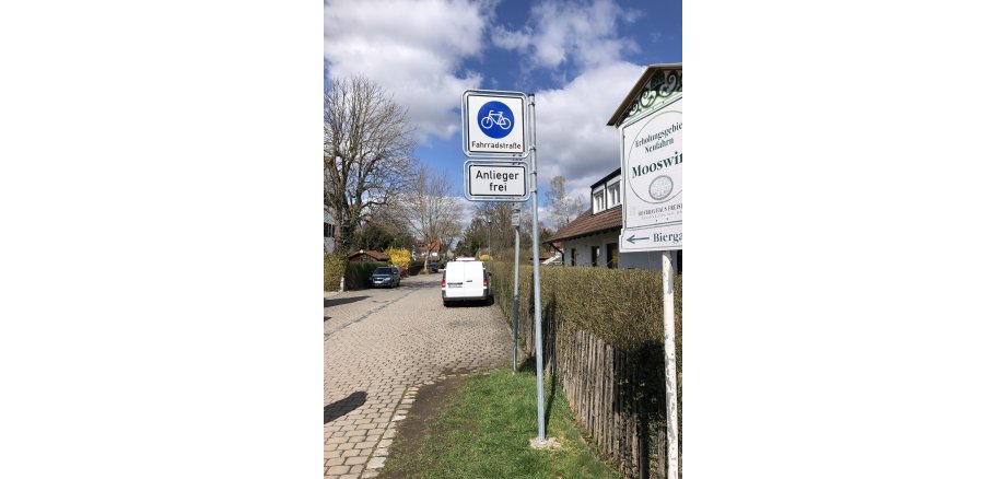 Hinweis zur Neufahrner Fahrradstrasse