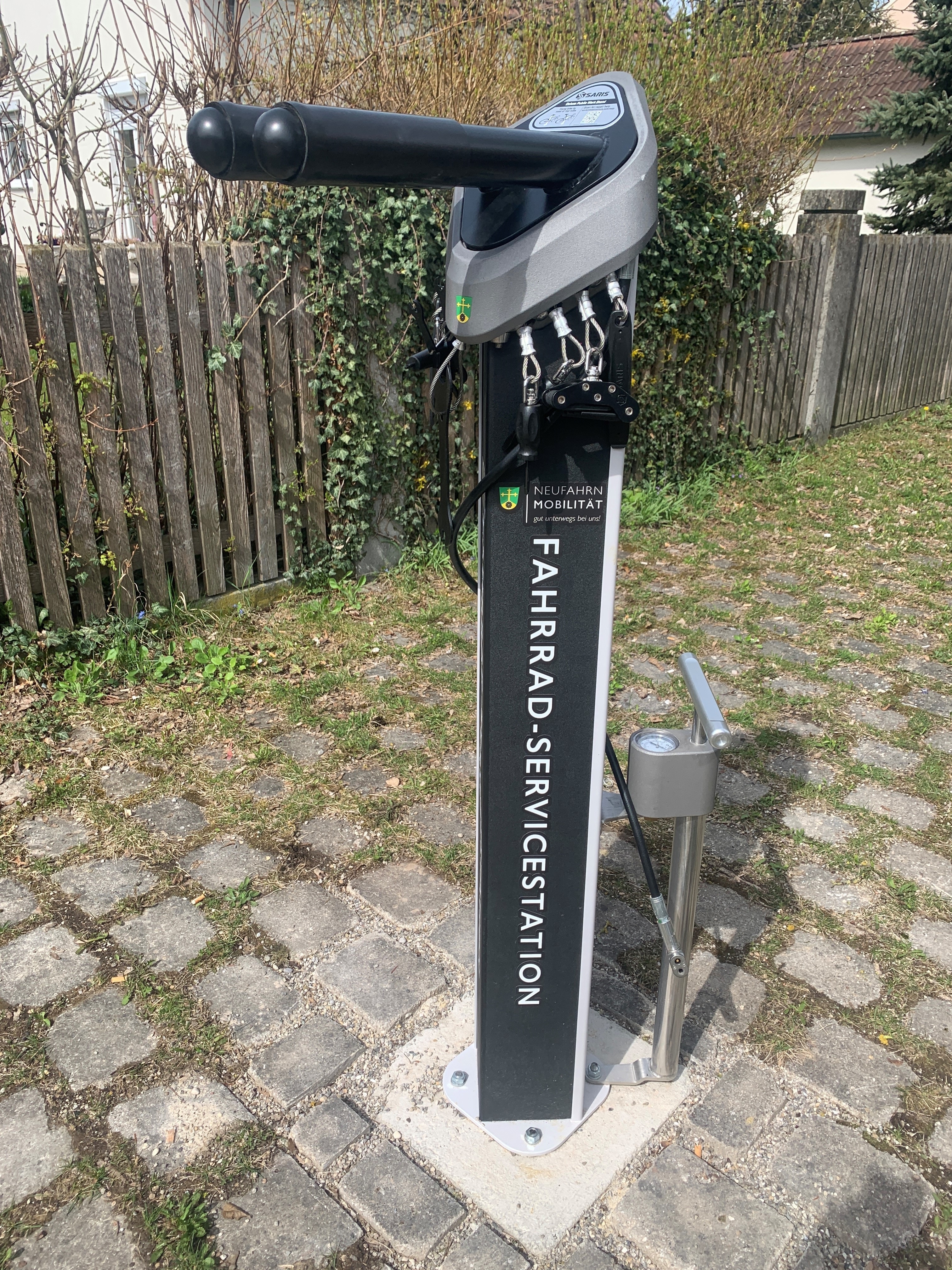 Hinweis auf die Fahrradreparaturstation