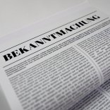 Bekanntmachungen im folgenden Bereich