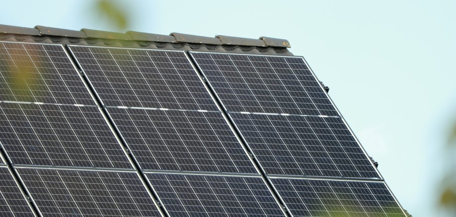 Dach mit Solarzellen