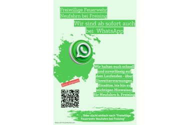 Plakat Feuerwehr WhatsApp Kanal