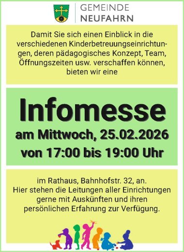 Flyer mit Text Infomesse